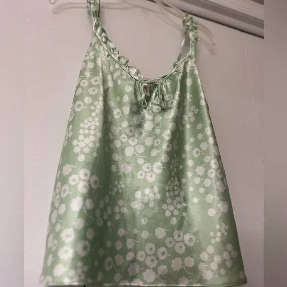 Oscar de la Renta Pink Label Mint Floral Top - Picture 2 of 5